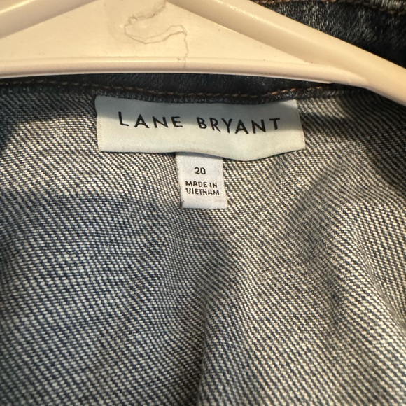 NWOT Lane Bryant paint splatter design blue Jean jacket size 20 - Picture 4 of 7